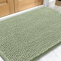 OLANLY Dog Door Mat for Muddy Paws 34x21, Super Absorbent Chenille Mud Mat
