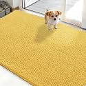 OLANLY Dog Door Mat for Muddy Paws 48x30, Super Absorbent Chenille Mud Mat