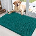 OLANLY Dog Door Mat for Muddy Paws 35x24, Super Absorbent Chenille Mud Mat
