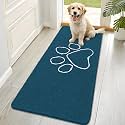 OLANLY Dog Door Mat for Muddy Paws 70x32, Paw Print Design Chenille Mud Mat
