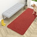 OLANLY Dog Door Mat for Muddy Paws 54x24, Super Absorbent Chenille Mud Mat