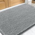OLANLY Dog Door Mat for Muddy Paws 34x21, Super Absorbent Chenille Mud Mat
