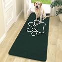 OLANLY Dog Door Mat for Muddy Paws 70x24, Paw Print Design Chenille Mud Mat
