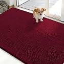 OLANLY Dog Door Mat for Muddy Paws 48x30, Super Absorbent Chenille Mud Mat