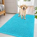 OLANLY Dog Door Mat for Muddy Paws 44x32, Super Absorbent Chenille Mud Mat