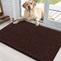 OLANLY Dog Door Mat for Muddy Paws 35x24, Super Absorbent Chenille Mud Mat