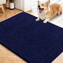 OLANLY Dog Door Mat for Muddy Paws 40x32, Super Absorbent Chenille Mud Mat