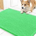 OLANLY Dog Door Mat for Muddy Paws 24x16, Super Absorbent Chenille Mud Mat