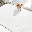 OLANLY Dog Door Mat for Muddy Paws 48x30, Super Absorbent Chenille Mud Mat