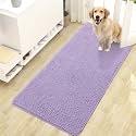 OLANLY Dog Door Mat for Muddy Paws 47x24, Super Absorbent Chenille Mud Mat