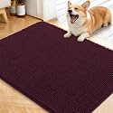 OLANLY Dog Door Mat for Muddy Paws 40x32, Super Absorbent Chenille Mud Mat
