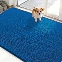 OLANLY Dog Door Mat for Muddy Paws 48x30, Super Absorbent Chenille Mud Mat