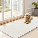 OLANLY Dog Door Mat for Muddy Paws 47x20, Super Absorbent Chenille Mud Mat