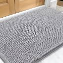 OLANLY Dog Door Mat for Muddy Paws 32x20, Super Absorbent Chenille Mud Mat