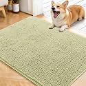 OLANLY Dog Door Mat for Muddy Paws 40x32, Super Absorbent Chenille Mud Mat