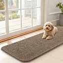 OLANLY Dog Door Mat for Muddy Paws 47x17, Super Absorbent Chenille Mud Mat