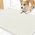 OLANLY Dog Door Mat for Muddy Paws 30x17, Super Absorbent Chenille Mud Mat