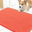 OLANLY Dog Door Mat for Muddy Paws 24x16, Super Absorbent Chenille Mud Mat