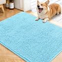 OLANLY Dog Door Mat for Muddy Paws 40x32, Super Absorbent Chenille Mud Mat