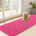 OLANLY Dog Door Mat for Muddy Paws 59x20, Super Absorbent Chenille Mud Mat