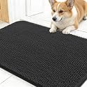 OLANLY Dog Door Mat for Muddy Paws 30x17, Super Absorbent Chenille Mud Mat