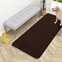 OLANLY Dog Door Mat for Muddy Paws 54x24, Super Absorbent Chenille Mud Mat