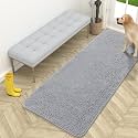OLANLY Dog Door Mat for Muddy Paws 59x24, Super Absorbent Chenille Mud Mat