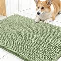 OLANLY Dog Door Mat for Muddy Paws 30x17, Super Absorbent Chenille Mud Mat