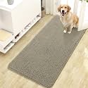 OLANLY Dog Door Mat for Muddy Paws 47x24, Super Absorbent Chenille Mud Mat