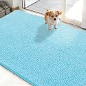OLANLY Dog Door Mat for Muddy Paws 50x30, Super Absorbent Chenille Mud Mat