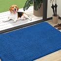 OLANLY Dog Door Mat for Muddy Paws 47x32, Super Absorbent Chenille Mud Mat