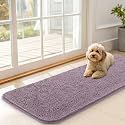 OLANLY Dog Door Mat for Muddy Paws 47x17, Super Absorbent Chenille Mud Mat