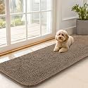 OLANLY Dog Door Mat for Muddy Paws 59x20, Super Absorbent Chenille Mud Mat