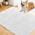 OLANLY Dog Door Mat for Muddy Paws 40x32, Super Absorbent Chenille Mud Mat