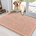 OLANLY Dog Door Mat for Muddy Paws 36x24, Super Absorbent Chenille Mud Mat