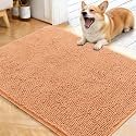 OLANLY Dog Door Mat for Muddy Paws 40x32, Super Absorbent Chenille Mud Mat