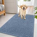 OLANLY Dog Door Mat for Muddy Paws 44x32, Super Absorbent Chenille Mud Mat