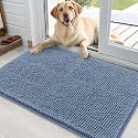 OLANLY Dog Door Mat for Muddy Paws 36x24, Super Absorbent Chenille Mud Mat