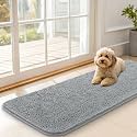 OLANLY Dog Door Mat for Muddy Paws 47x17, Super Absorbent Chenille Mud Mat