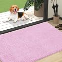 OLANLY Dog Door Mat for Muddy Paws 47x32, Super Absorbent Chenille Mud Mat