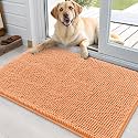 OLANLY Dog Door Mat for Muddy Paws 35x24, Super Absorbent Chenille Mud Mat