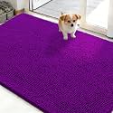 OLANLY Dog Door Mat for Muddy Paws 48x30, Super Absorbent Chenille Mud Mat
