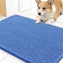 OLANLY Dog Door Mat for Muddy Paws 30x17, Super Absorbent Chenille Mud Mat
