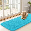OLANLY Dog Door Mat for Muddy Paws 47x17, Super Absorbent Chenille Mud Mat
