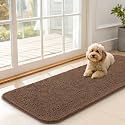 OLANLY Dog Door Mat for Muddy Paws 47x17, Super Absorbent Chenille Mud Mat