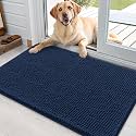 OLANLY Dog Door Mat for Muddy Paws 35x24, Super Absorbent Chenille Mud Mat