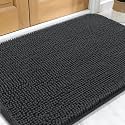 OLANLY Dog Door Mat for Muddy Paws 32x20, Super Absorbent Chenille Mud Mat