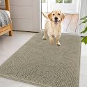 OLANLY Dog Door Mat for Muddy Paws 44x32, Super Absorbent Chenille Mud Mat