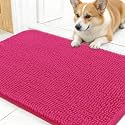 OLANLY Dog Door Mat for Muddy Paws 24x16, Super Absorbent Chenille Mud Mat
