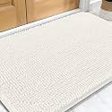 OLANLY Dog Door Mat for Muddy Paws 34x21, Super Absorbent Chenille Mud Mat